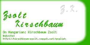 zsolt kirschbaum business card